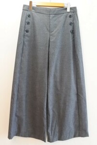 ZARA BASIC パンツ ボトムス ワイドパンツ 冬 Sサイズ グレー ymdnrk a201h0404