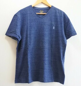 POLO RALPH LAUREN ポロ ラルフローレン Tシャツ 半袖 Vネック Mサイズ ブルー fkdyu a201h0422