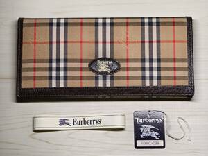 [ экстерьер превосходный товар ]BURBERRY мужской длинный кошелек / Burberry длинный бумажник / кошелек для мелочи . и т.п. место хранения большое количество Burberry проверка 