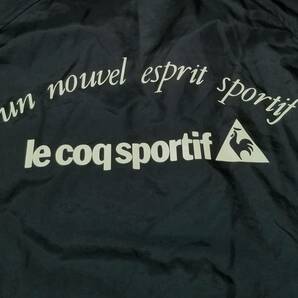 ◎ le coq sportif ルコックスポルティフ/ 長袖 フロントワンポイントロゴ&バックプリント ナイロン ジャケット SIZE： L ブラックの画像7