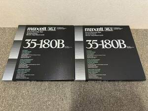 【美品】 maxell マクセル オープンリールテープ サウンドレコーディングテープ XLI 35-180B 2個セット 【元箱付】