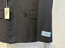 新品 44 Belvest ダブルスーツ ISAIA LARDINI セットアップ Wジャケット スラックス パンツ 4B ストライプ CAPSULE COLLECTION グレー_画像5