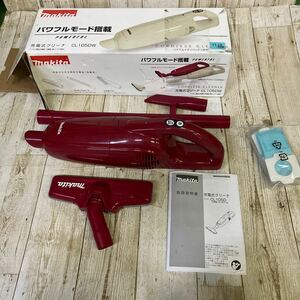 0604u0416 マキタ コードレス掃除機 紙パック/ダストバッグ式 バッテリー内蔵 レッド CL105DW