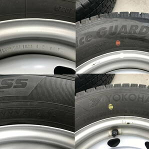 □2404-44 TOPY製 鉄ホイール 12×4.00B +45 100 アイスガード IG91 145/80R12 80/78N LT バリ山! ハイゼット キャリー エブリィ 軽トラetcの画像10