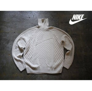 新品　未使用　ナイキ ケーブル ニット タートルネック　 NIKE Cable Knit Turtleneck Sweater　メンズ　セーター　サイズL 　定価22000円