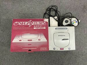 【通電確認済み】SS SEGA セガサターン SEGASATURN HST-0014 本体一式 箱有 レトロゲーム コントローラー グレー 家庭ゲーム機 