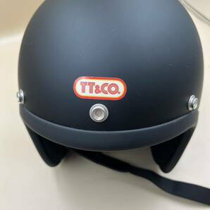 【美品】TT&CO スーパマグナム TT05 スーパーマグナム ブラック IRON JIAS グローブ Lサイズジェットヘルメット バイク 用品の画像3