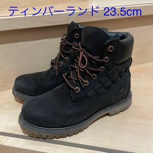 ティンバーランド ブーツ レディース 希少 限定品 ブラック 黒 ボンディング キルティング 23.5cm Timberland