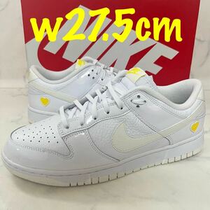 ★送料無料★【新品】w27.5cm Nike WMNS Dunk Low Yellow Heart ナイキ ウィメンズ ダンク ロー イエロー ハート 黄色 白 パテント レザー