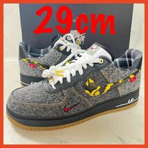 送料無料★【新品 激レア】29cm Nike Air Force 1 Low Remix Black Lv8 ナイキ エアフォース 1 ロー リミックスブラック イエロー カモフラ_画像1