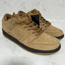 ★送料無料★【新品 完売モデル】25.5cm Nike SB Dunk Low Pro Wheatナイキ SB ダンク ロー プロ ウィート スウェード ブラウン flax _画像3