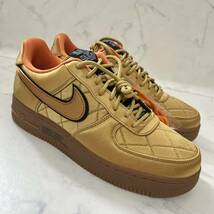 ★送料無料★【新品】Nike Air Force 1 Low Wheat PRMナイキ エアフォース1 ロー キルテッド ステインパック ウィートプレミアム ゴールド_画像3