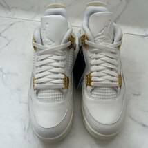 送料無料★【新品】w26.5cm Nike WMNS Air Jordan 4 Retro White Gold ナイキ ウィメンズ エアジョーダンレトロ ホワイト アンド ゴールド_画像4