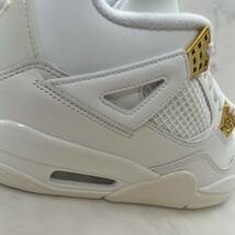 送料無料★【新品】w26.5cm Nike WMNS Air Jordan 4 Retro White Gold ナイキ ウィメンズ エアジョーダンレトロ ホワイト アンド ゴールド_画像6