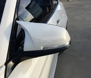 [ free shipping ] door mirror cover left right pair white rear view mirror cap BMW F20 F22 F30 F31 F32 F33 F36 M3/M4 look 