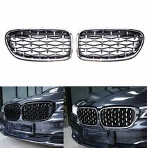 【送料無料】フロントグリル キドニーグリル ダイヤモンドスタイル シルバー BMW 5シリーズ F10 F11 F18 2010-2017_画像3