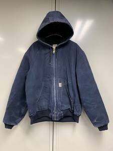 カーハート ワーク フード パーカー ジャケット MADE IN USA XL ネイビー おまけ付き carhartt キャンバス ダック 生地 ( WORK RRL vintage