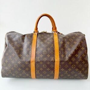 ◆ ルイ ヴィトン LOUIS VUITTON モノグラム キーポル 50 ボストンバッグ M41426 ブラウン メンズ レディース 旅行 トラベル かばんの画像2