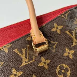 美品 ◆ ルイ ヴィトン LOUIS VUITTON モノグラム パラス トートバッグ M41175 箱付き スリーズ レッド ブラウン 2way ハンドバッグの画像7