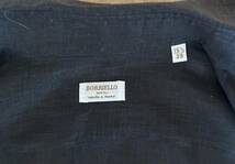 ☆ BORRIELLO ボリエッロ ☆ リネン100%　ワイドカラーシャツ　フラック 15 1/2 (39cm) イタリア製_画像5