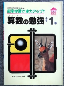 ■4a3　能率学習で実力アップ！　算数の勉強　小学１年　文部省指導要領準拠　教育文化研究会編　鷺書房　63ｐ　未使用本　問題集