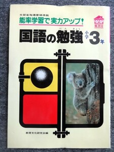 ■4a6　能率学習で実力アップ！　国語の勉強　小学３年　文部省指導要領準拠　教育文化研究会編　鷺書房　63ｐ　未使用本　問題集