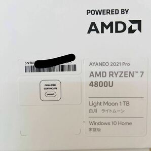 未使用品  ayaneo 2021 pro AMD ryzen7 4800U メモリ16GB 1TB ライトムーン  i17778 80サイズ発送の画像4