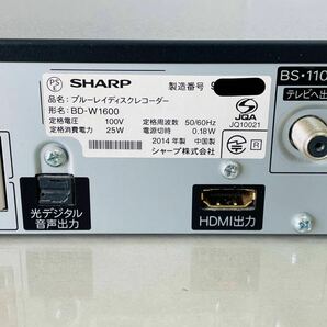 SHARP  シャープ  HDD/BD  ブルーレイ ディスク レコーダー  BD-W1600 i17962  100サイズ発送  の画像6