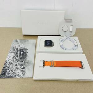 美品　Apple Watch Ultra GPS＋Cellularモデル 49mmチタニウム　MQFM3J/A 　SIMフリー　バッテリー最大容量100% i17628 60サイズ発送