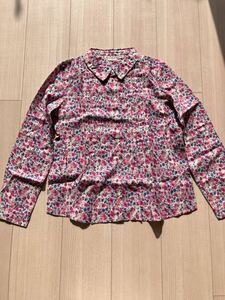 Bonpointボンポワン BLOUSE MYRIAM 小花柄ボタンシャツ長袖 ブラウス 12A150cm-140cmサイズ相当 未着用タグ付き 春服