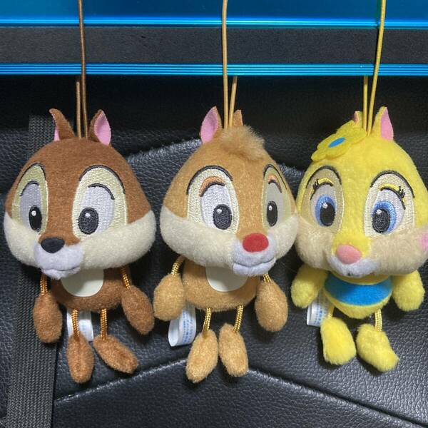 Disney Chip 'n Dale Clarice Mascot ディズニー クラリス チップ デール ストラップマスコット 10cm/4.1in Two Chips and a Miss