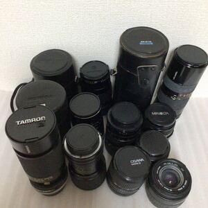 まとめ売り③【カメラレンズ 10点セット】★現状品★ Konica MINOLTA Canon SIGMA OSAWA Tokina tampon他 ミノルタ コニカ キャノン シグマ