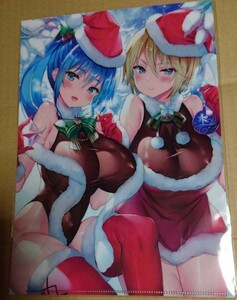 オリジナル クリアファイル 美少女 クリスマス サンタ服 限定 三色網戸 ストラテジックラバーズ