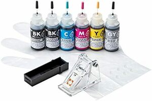  Sanwa Supply refilling ink BCI-380PGBK*381BK*C*M*Y*GY for INK-C381S30S