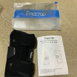 604t2813* FREETOO wrist supporter [. for class goods quality ] powerful fixation support injury prevention . sweat speed ... not man and woman use everyday life for right hand S/M size 