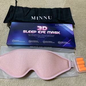 604t2825☆ MINNU アイマスク 睡眠用 3D立体型 目隠し 安眠 遮光率99.99％ 通気性 圧迫感なし 柔らかい シルク質感