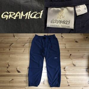 美品 GRAMICCI NYLON PACKABLE TRACK PANT L NAVY G2SM－P032 グラミチ ナイロン パッカブル トラックパンツ ネイビー 裾ゴム BEAMS GOLF 