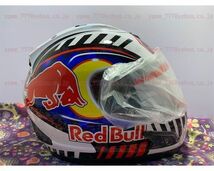 激安から★新品☆MALUSHUN日本未発売ア風REDBULLレッドブルフルフェイスヘルメットライオンロードサイズL即決アリ_画像4