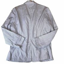 美品　EDDIE BAUER コットン3Bストライプジャケット　ブルー　XL_画像4