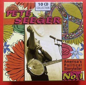 【10CD】Pete Seeger「AMERICA'S POLITICAL STORYTELLER」ピート・シーガー 10枚組 盤面良好 [11271880]