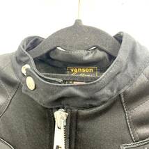 送料無料h58762 Vanson バンソン ライダース ジャケット ブラック メンズ Sサイズ アウター 衣類_画像5