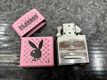 送料無料h57626 ZIPPO ジッポ オイルライター PLAYBOY プレイボーイ 2017年 ピンク_画像2