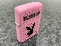 送料無料h57626 ZIPPO ジッポ オイルライター PLAYBOY プレイボーイ 2017年 ピンク_画像3