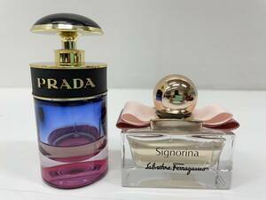 送料無料h48519 PRADA Ferragamo プラダ キャンディ フェラガモ シニュリーナ 香水 30ml 2点セット