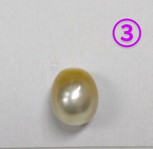 【格安SALE】③南洋白蝶貝真珠ゴールデンルース約10.4mm