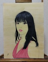 真作　木村優介　F4　美人画　ミクストメディア_画像2