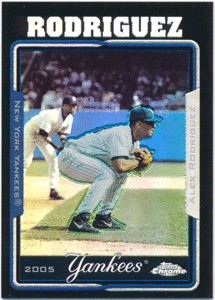 Alex Rodriguez MLB 2005 Topps Chrome Black Refractor 225枚限定 ブラックリフラクターカード アレックス・ロドリゲス