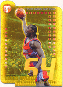 Chris Wilcox 2002-03 Topps Prisitne RC Rookie Gold Refractor 99/99 rookie Gold lif Chris *wi Le Coq thrust number 