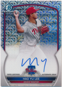 ☆ Hao Yu Lee MLB 2023 Bowman Chrome Mega Box Mojo Refractor Auto 直筆サイン モジョリフラクターオート 