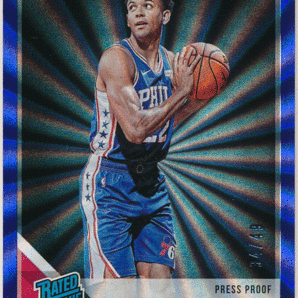 Matisse Thybulle NBA 2019-20 Panini Donruss RC Rookie Press Proof Blue Parallel 49枚限定 ルーキーパラレル マティス・サイブルの画像1